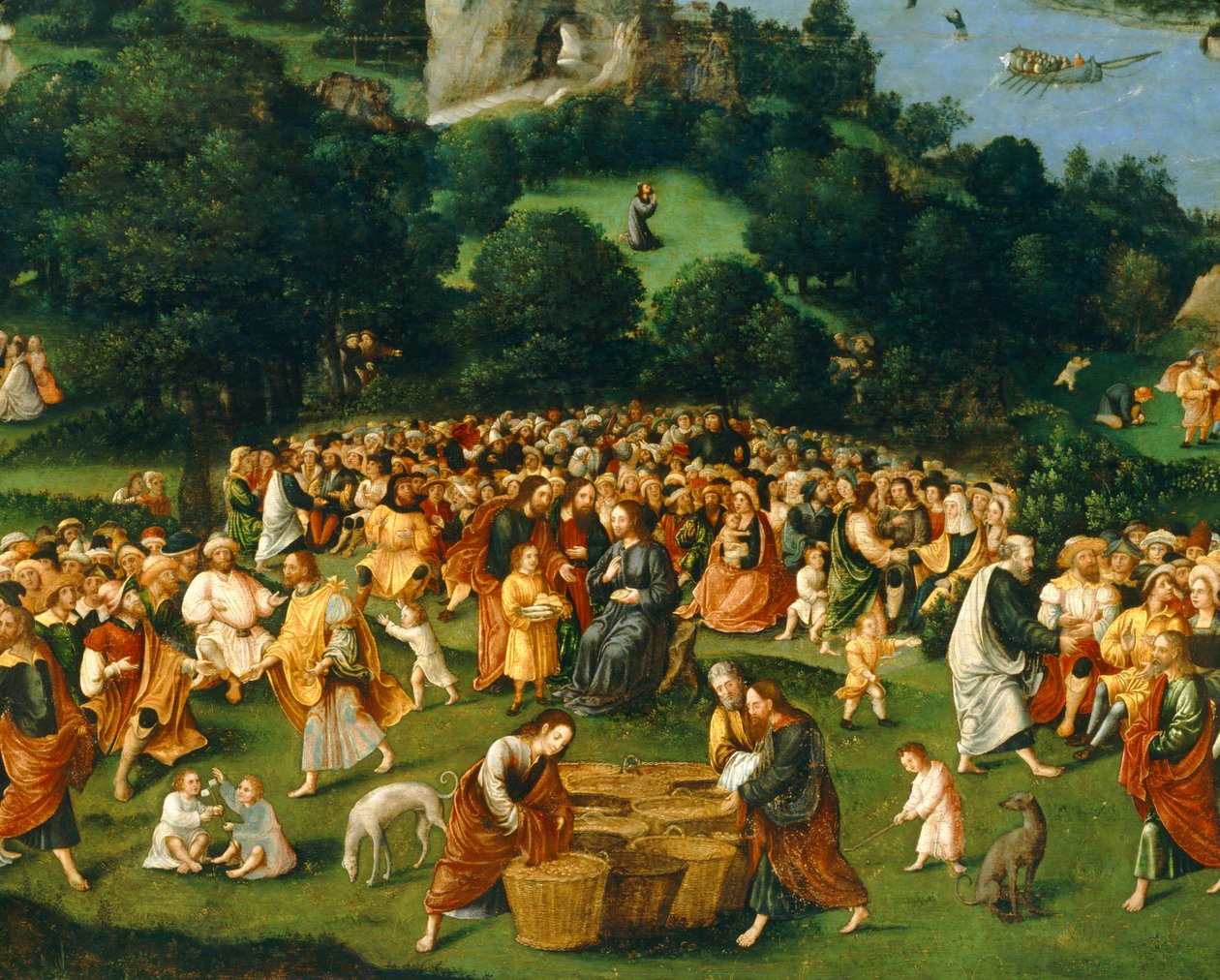 Förökningen av brödet ... (olja på duk) av Joachim Patinir