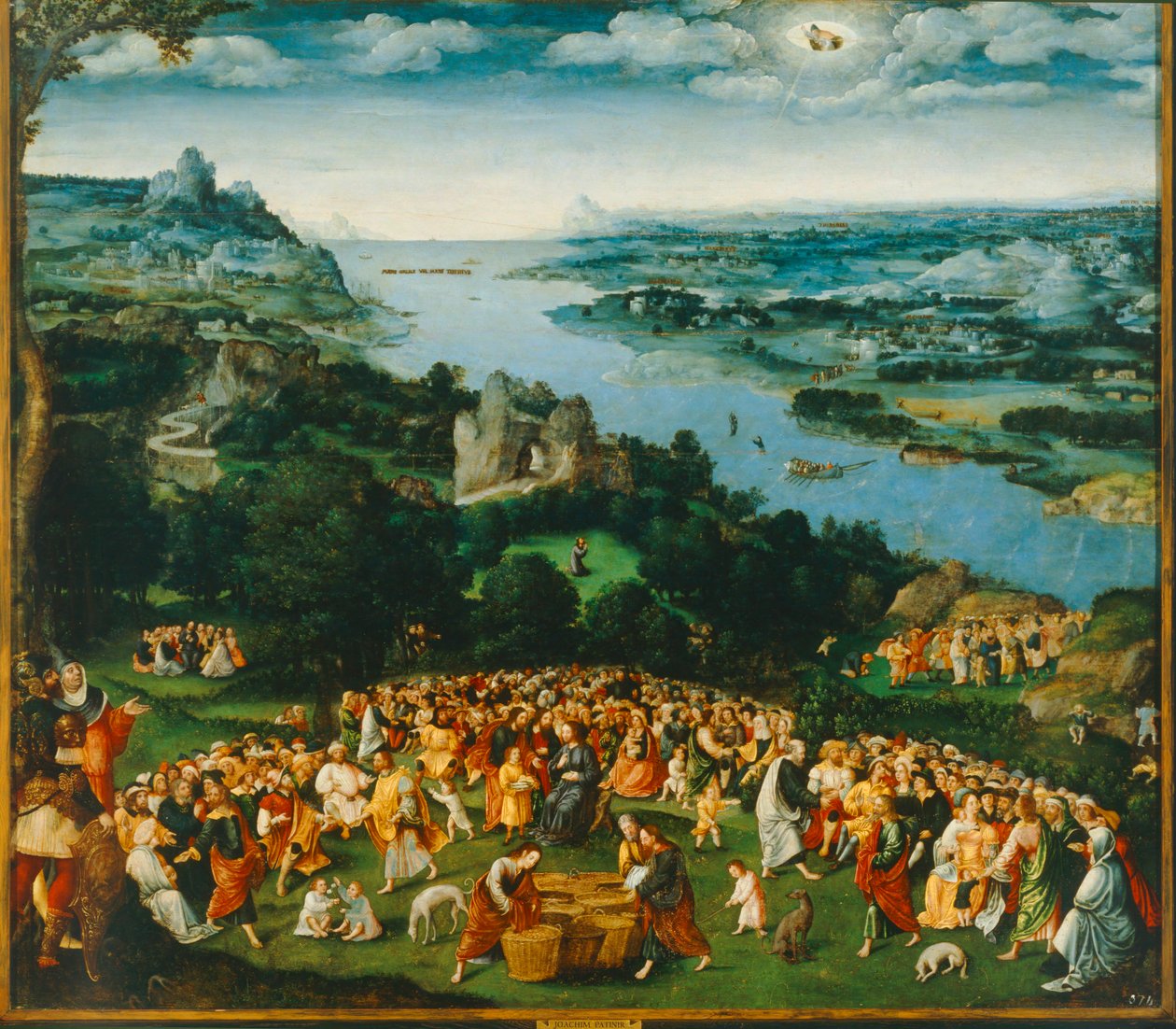 Förökningen av brödet ... (olja på duk) av Joachim Patinir