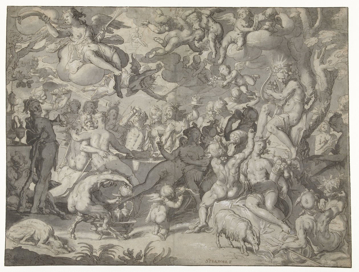 Bröllop av Peleus och Thetis av Joachim Wtewael or Utewael