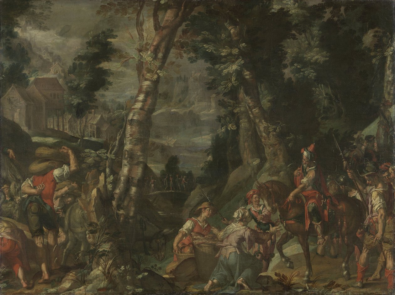 Möte mellan David och Abigail av Joachim Wtewael or Utewael
