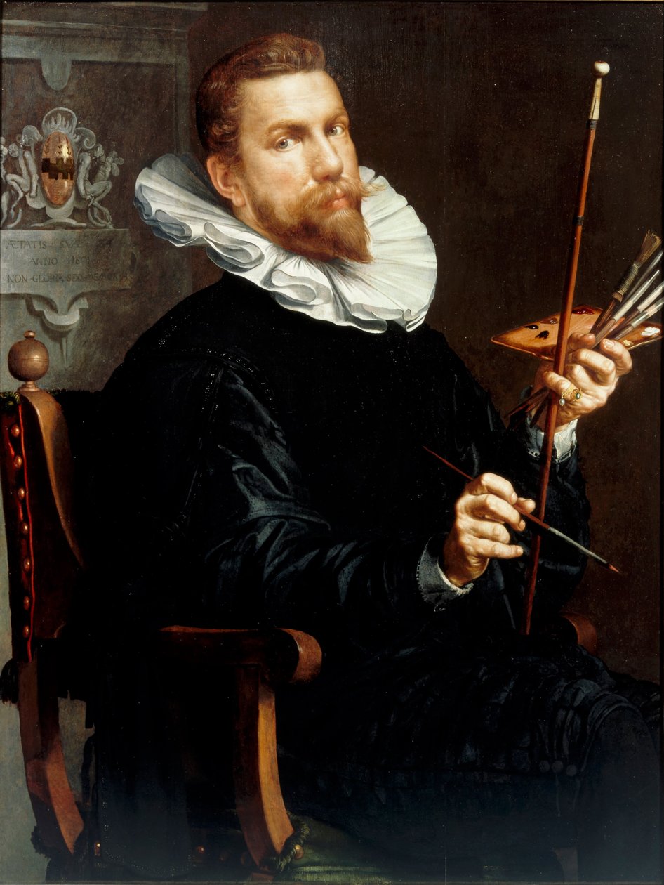 Självporträtt, 1601 av Joachim Wtewael or Utewael