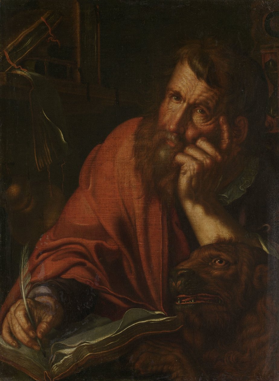 Evangelisten Sankt Markus av Joachim Wtewael or Utewael