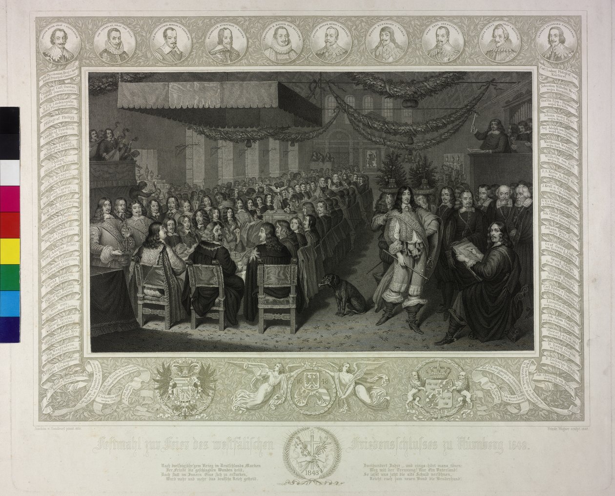 Fest till firandet av det westfaliska fredsavtalet till Nürnberg 1649 av Joachim von Sandrart