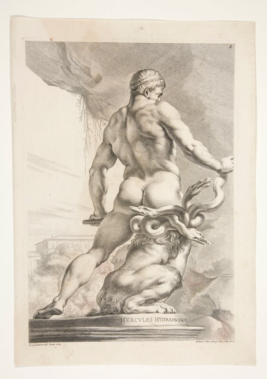 Hercules Hydramuvince (Hercules and the Hydra) av Joachim von Sandrart