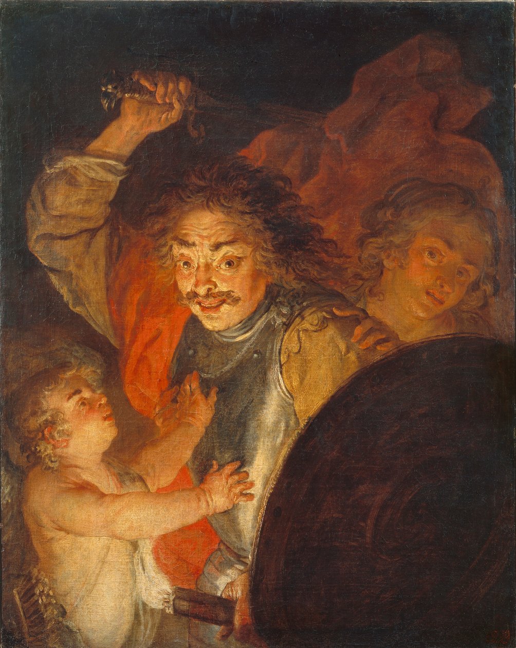 Mars, Venus och Amor Allegori av ilska, c.1630 av Joachim von Sandrart