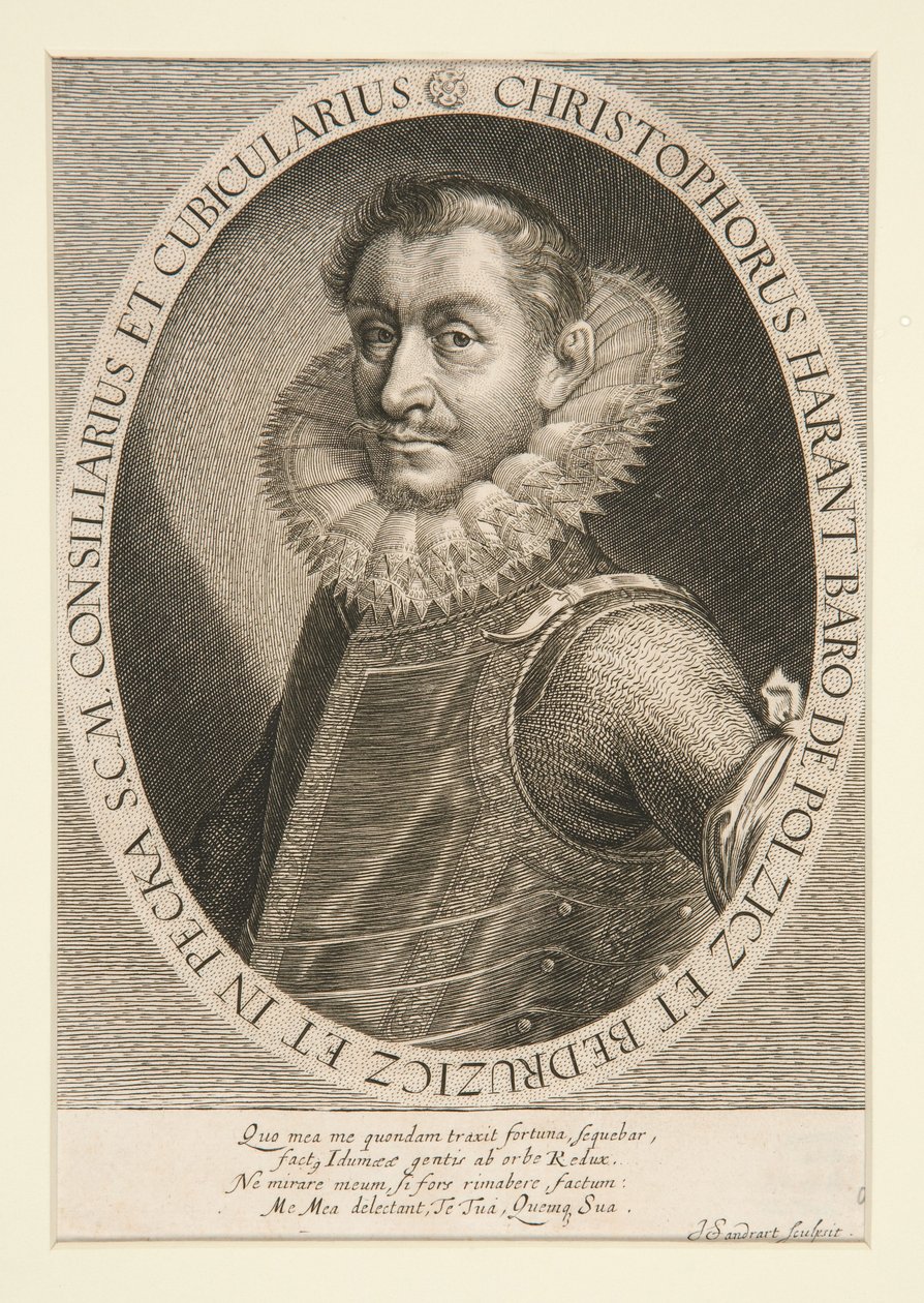 Porträtt av Christophorus Harant av Joachim von Sandrart