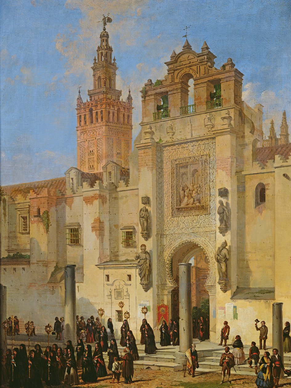 Religiös procession i Sevilla av Joachin Dominguez Becquer