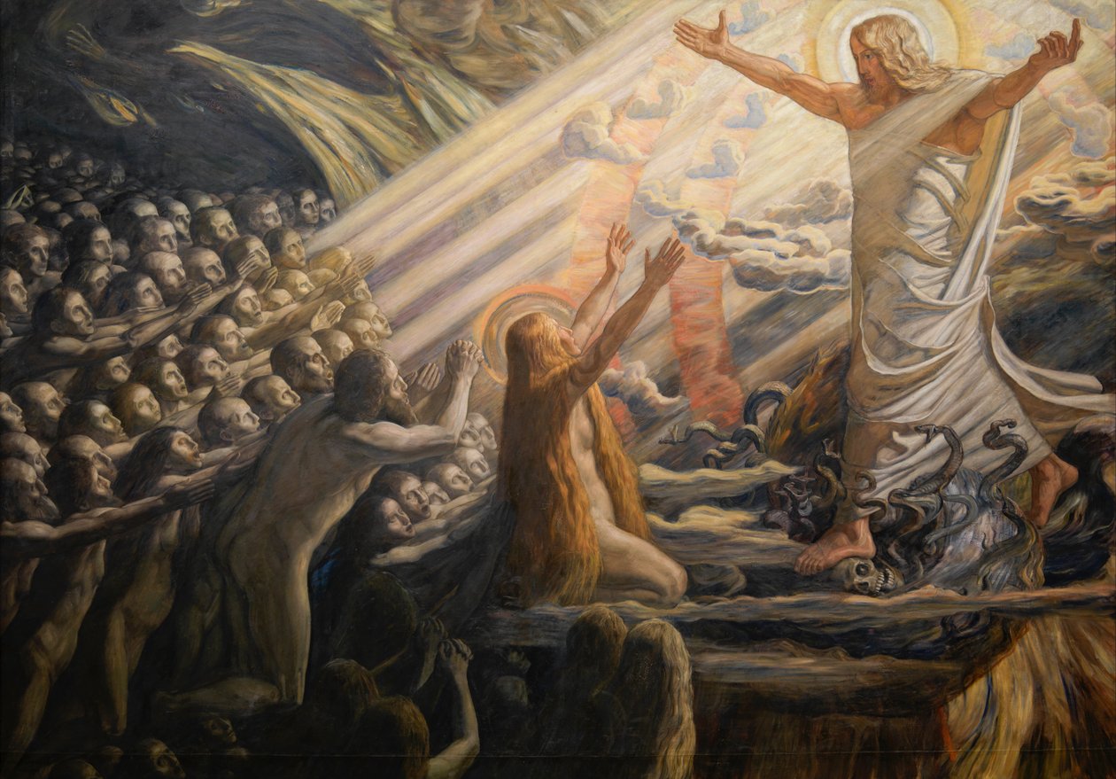 Kristus i de dödas rike av Joakim Frederik Skovgaard