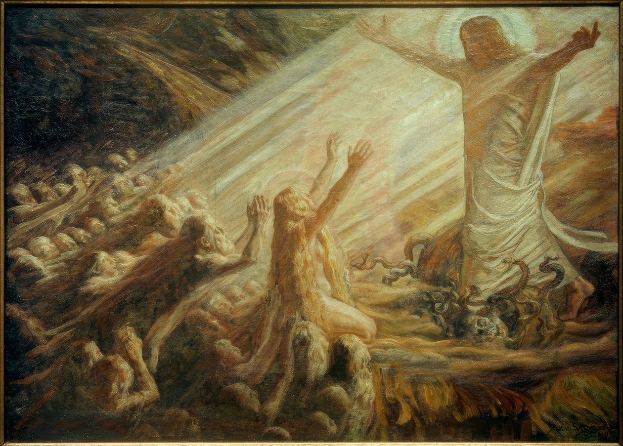 Kristus i de dödas rike av Joakim Frederik Skovgaard