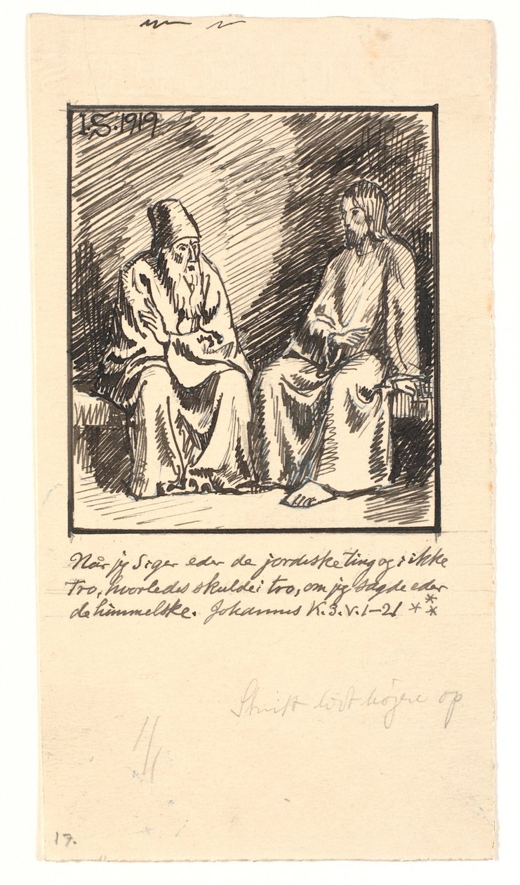 Kristus och Nikodemus av Joakim Frederik Skovgaard