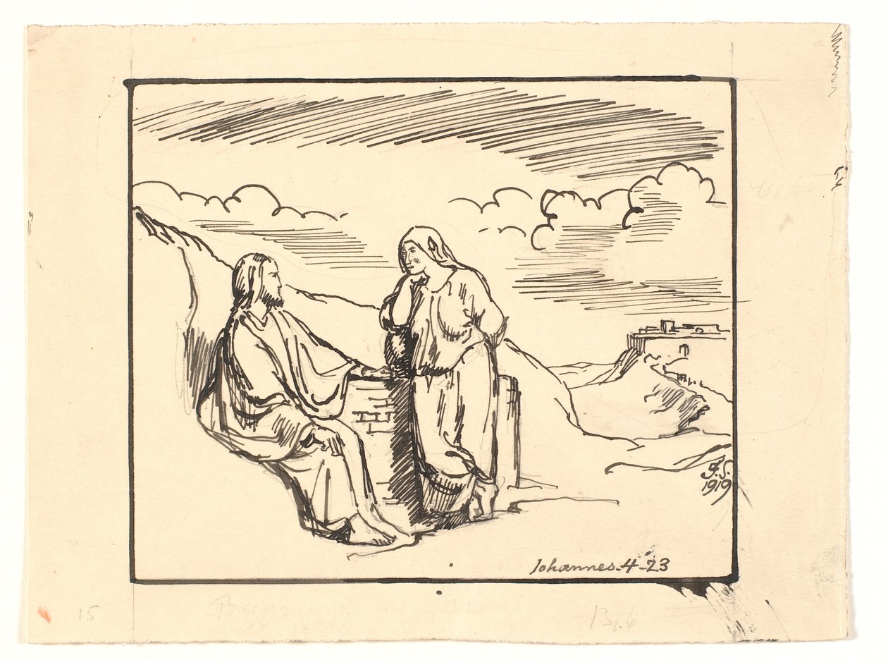 Kristus och den samaritanska kvinnan av Joakim Frederik Skovgaard