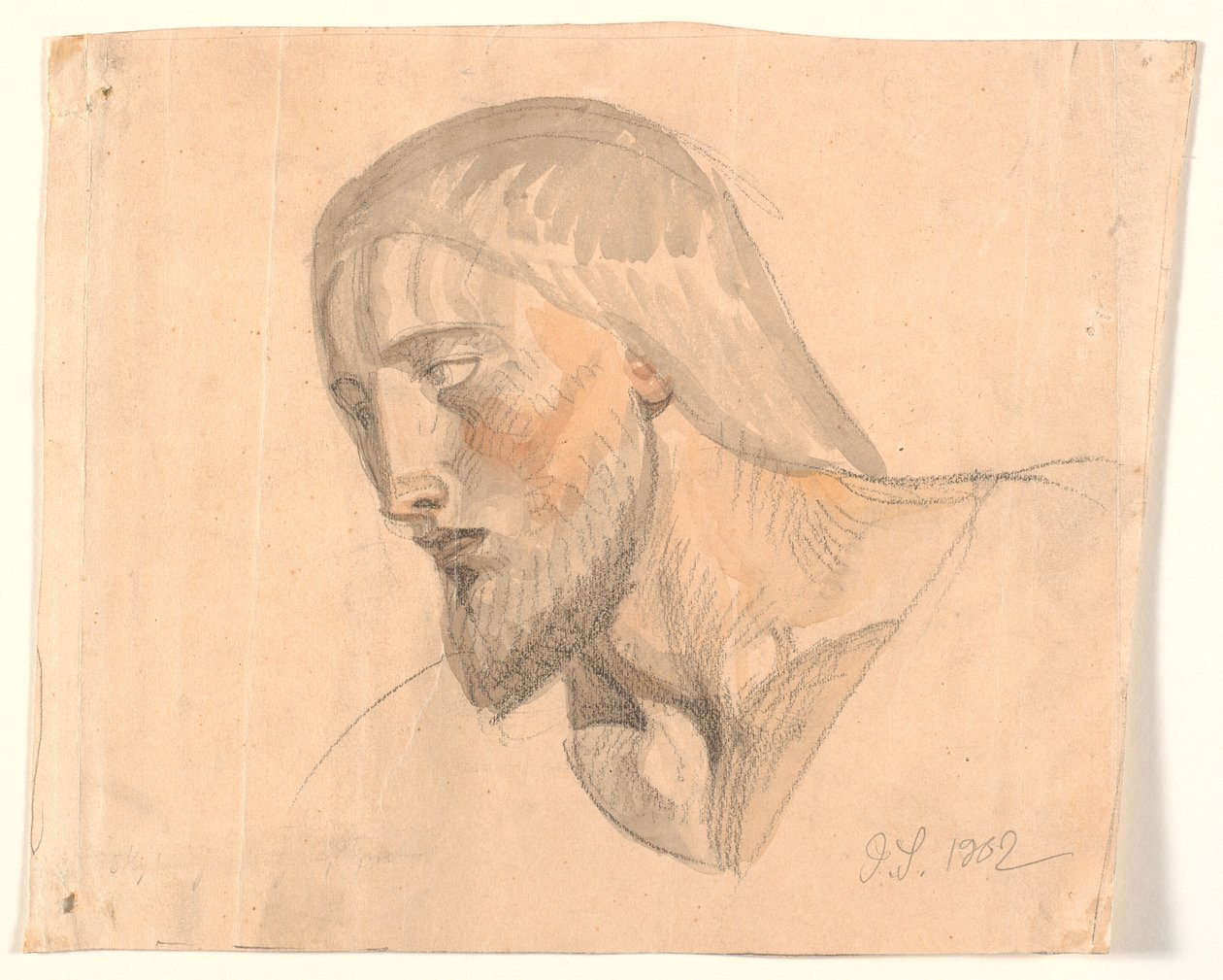 Studie av huvudet av Joakim Frederik Skovgaard