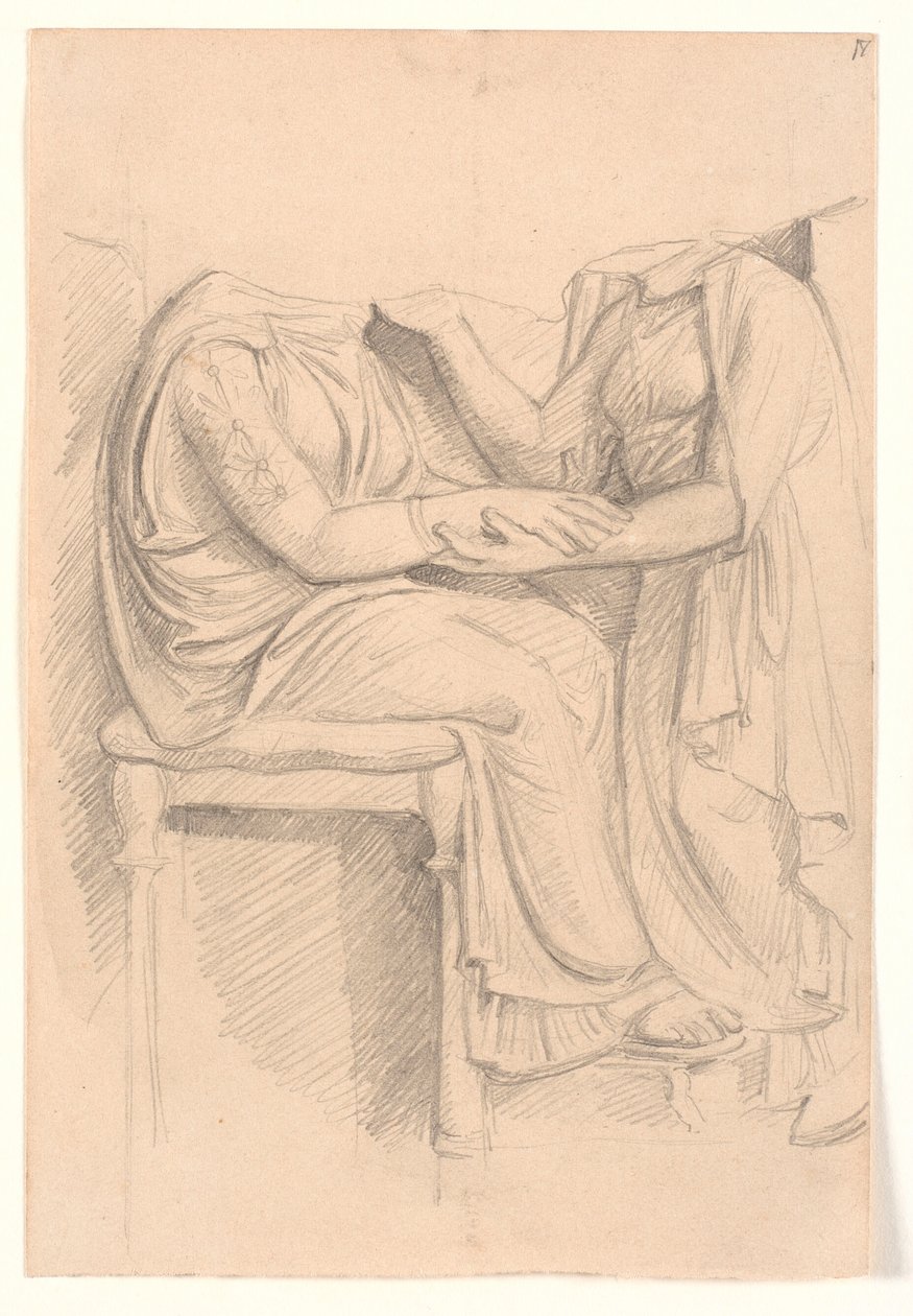 Studie efter attisk gravrelief av Joakim Frederik Skovgaard