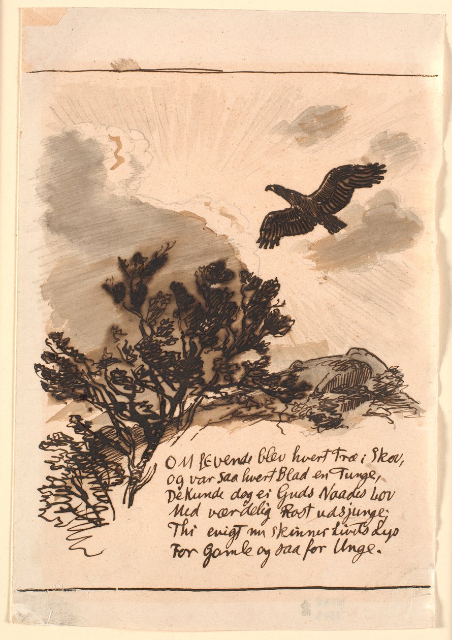 Utkast till "The Eagle" av Joakim Frederik Skovgaard