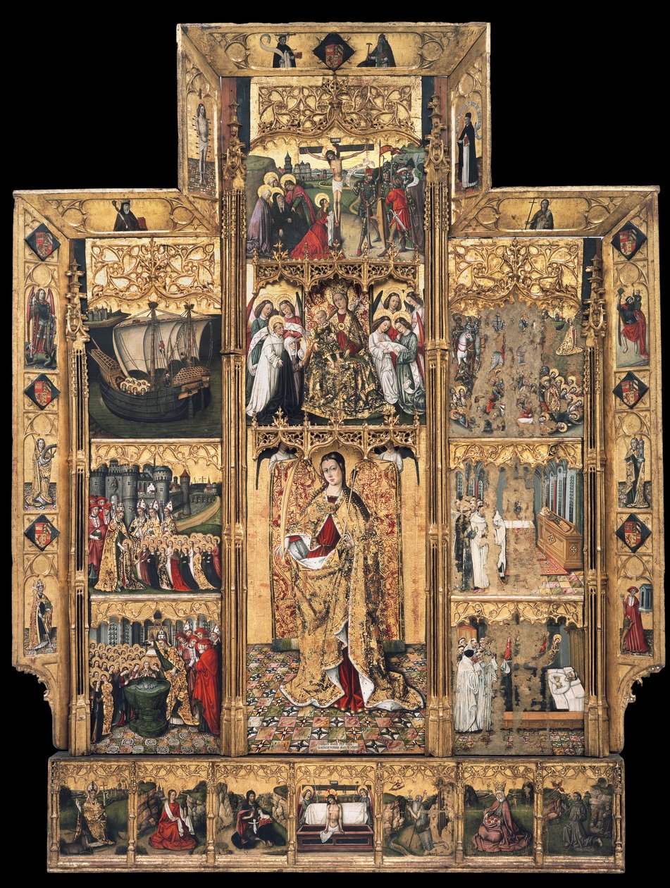Altartavla av Saint Ursula och de elva tusen jungfrurna av Joan Reixach