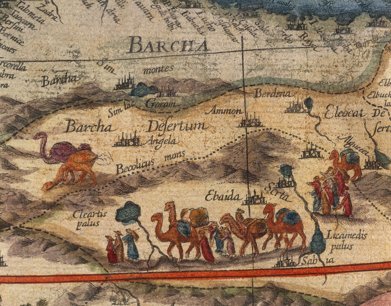 Karta över Afrika 1686 av Joan Blaeu, detalj av Joan Blaeu