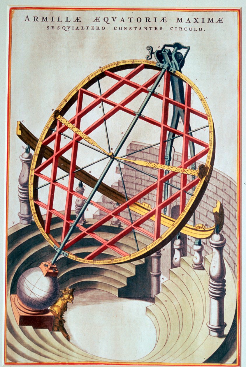 Tycho Brahes ekvatorialarmillary, 1500-talet av Joan Blaeu