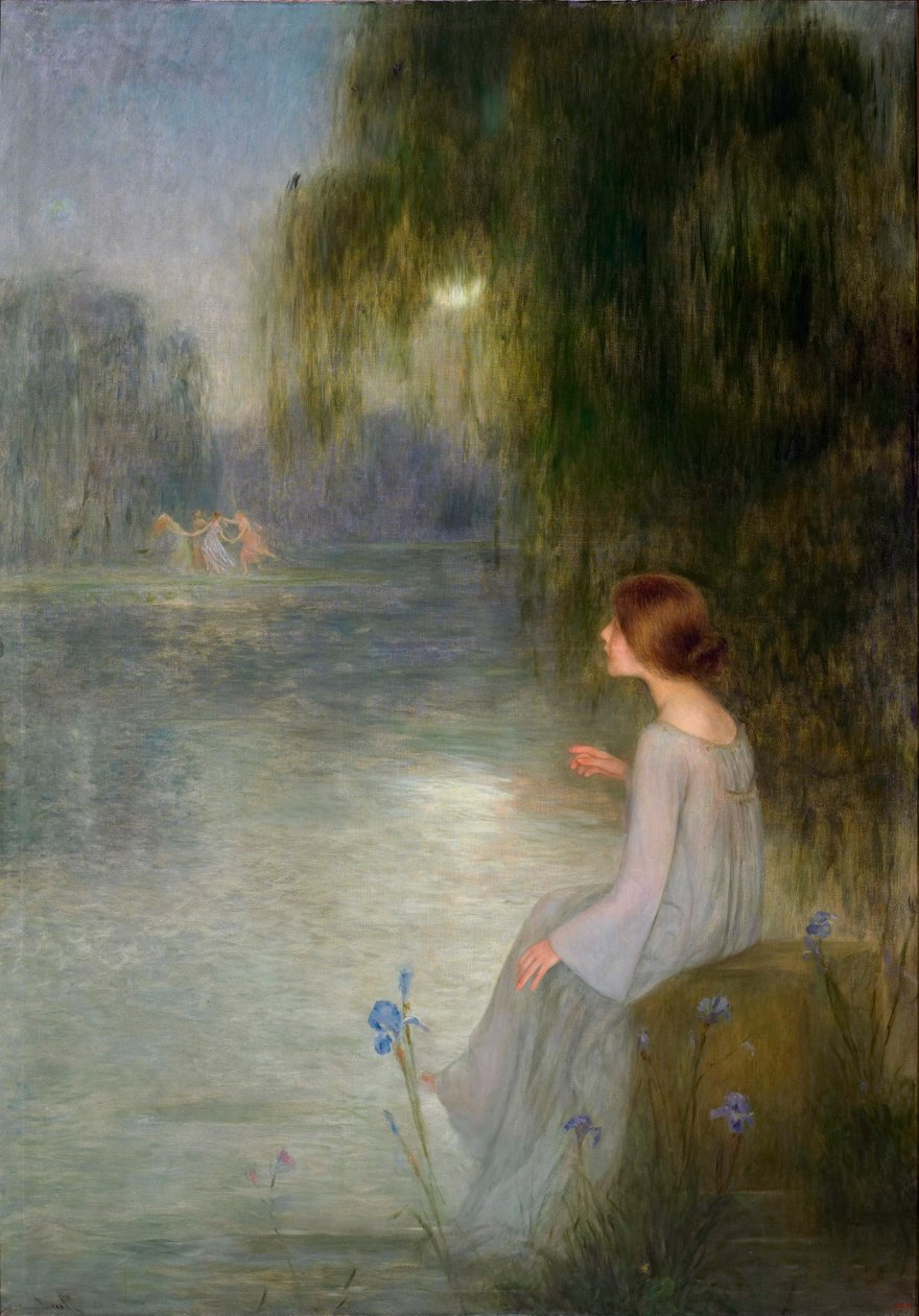 Reve - Dröm - Målning av Joan Brull (1863-1912) - ca. 1905 - Olja på duk - symbolik - 200x141 - Kataloniens nationella konstmuseum, Barcelona av Joan Brull