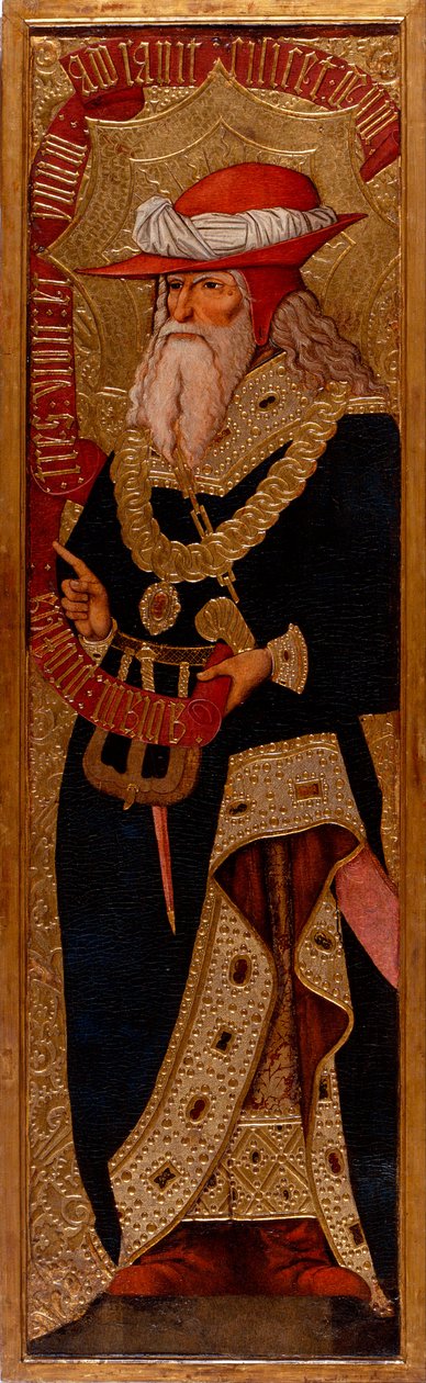 Abraham - Målning av Joan Gasco (aktiv 1500-1529) - ca. 1500 - Tempera på panel - 233,5x66,1 - Kataloniens nationella konstmuseum, Barcelona av Joan Gascó