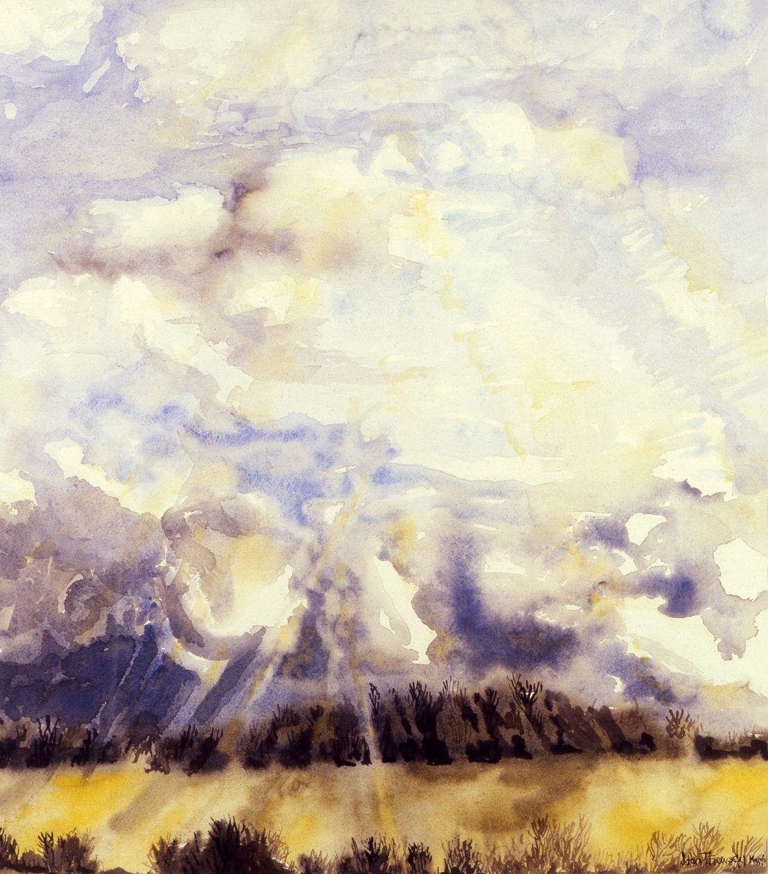 March Sky, 1989, akvarell på handgjort papper av Joan Thewsey