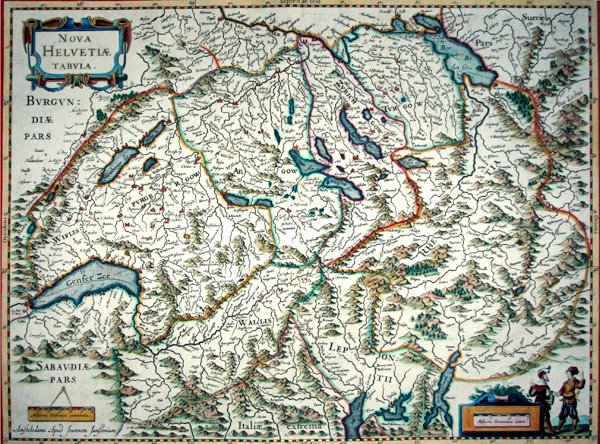 Ny karta över Schweiz av Joannes Jansson