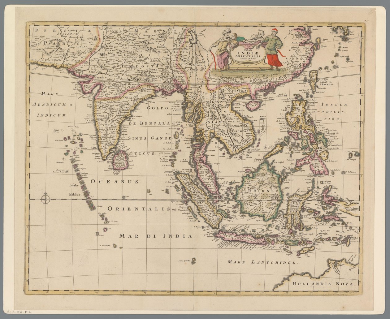 Karta för Indonesien Karta över Ostindien (titel på objekt) av Joannes L
