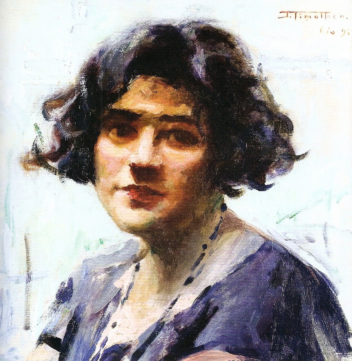 Portrait of a woman av Joao Timoteo da Costa