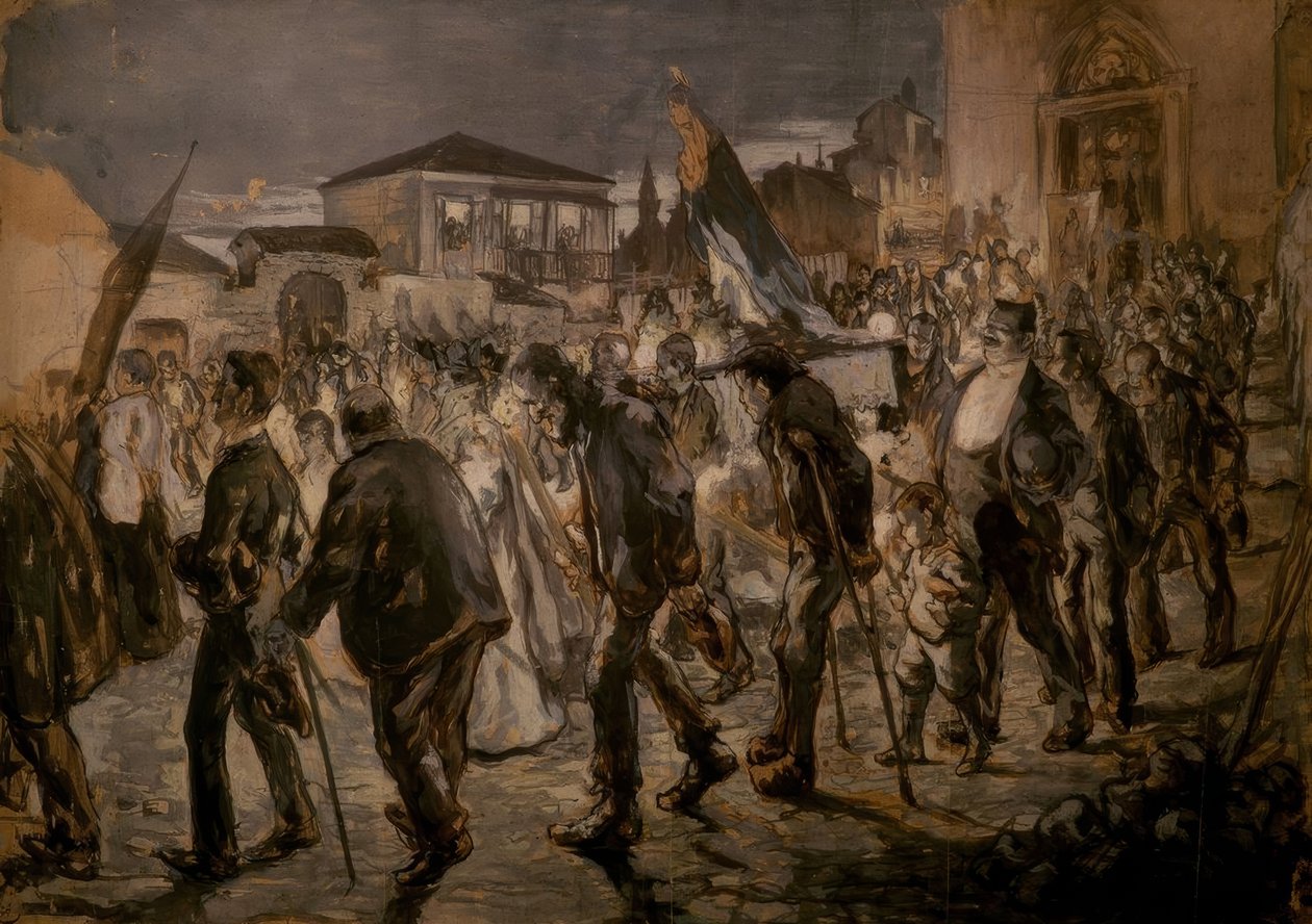 Avgång av en procession av Joaquim Mir i Trinxet