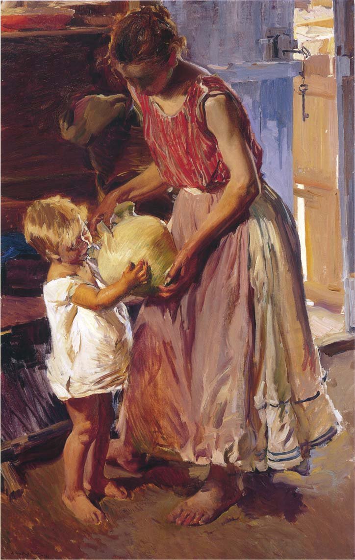  The drinking jugnEspanol: El botijon av Joaquín Sorolla