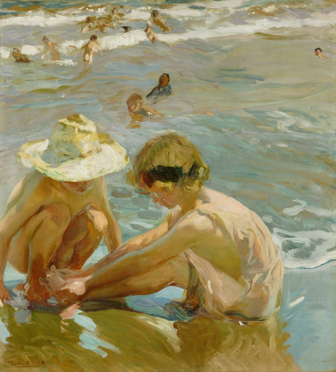 Den sårade foten, 1909 av Joaquín Sorolla