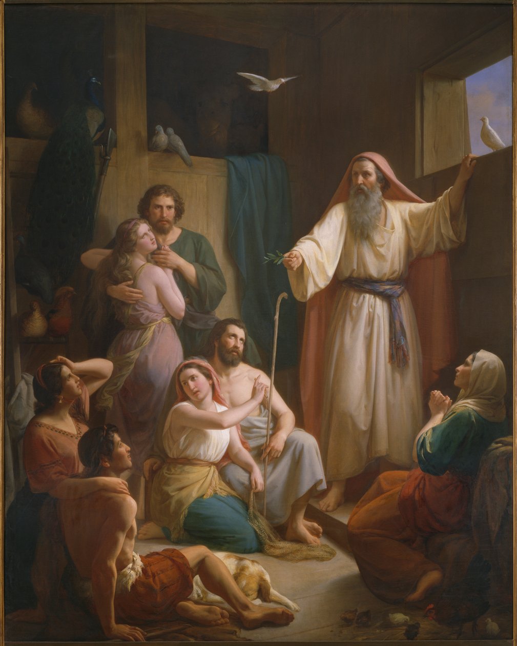 Interiör av Noahs ark, 1857 av Joaquin oe Joaquim Ramirez