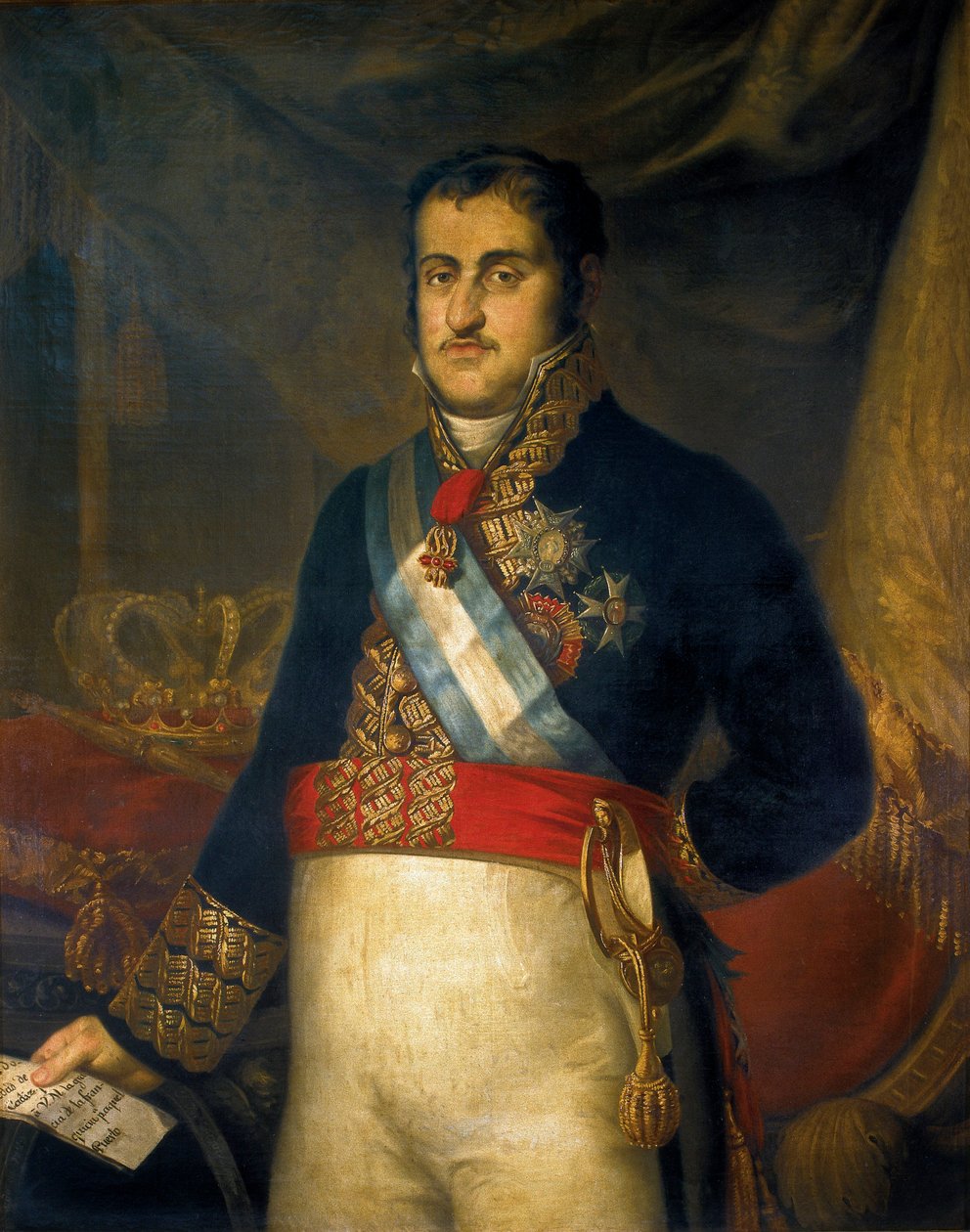 Porträtt av Ferdinand VII (Fernando VII av Joaquin Manuel Fernandez Cruzado