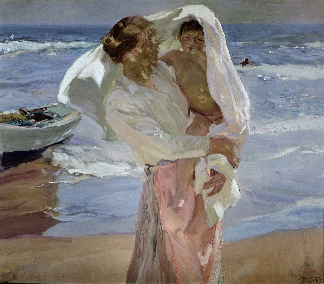 Precis uppe ur havet av Joaquin Sorolla y Bastida