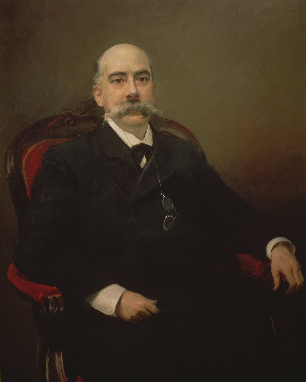 Porträtt av Emilio Castelar y Ripoll, spansk statsman, talare och författare av Joaquin Sorolla y Bastida