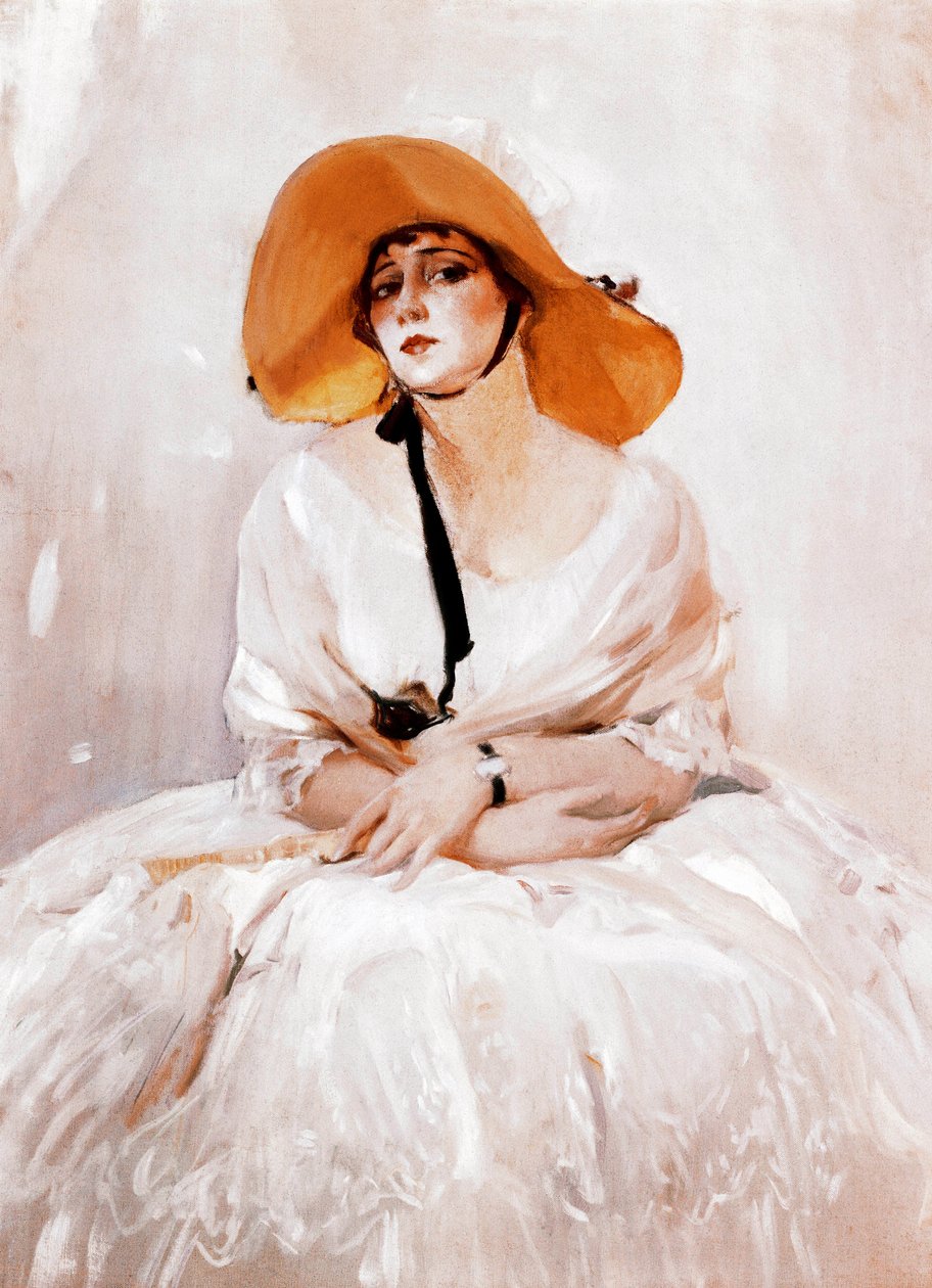 Porträtt av Raquel Meller (1888-1962), spansk sångerska och skådespelerska. Detalj. Målning av Joaquin Sorolla (1863-1923). 1919. Madrid. Sorolla museum. av Joaquín Sorolla