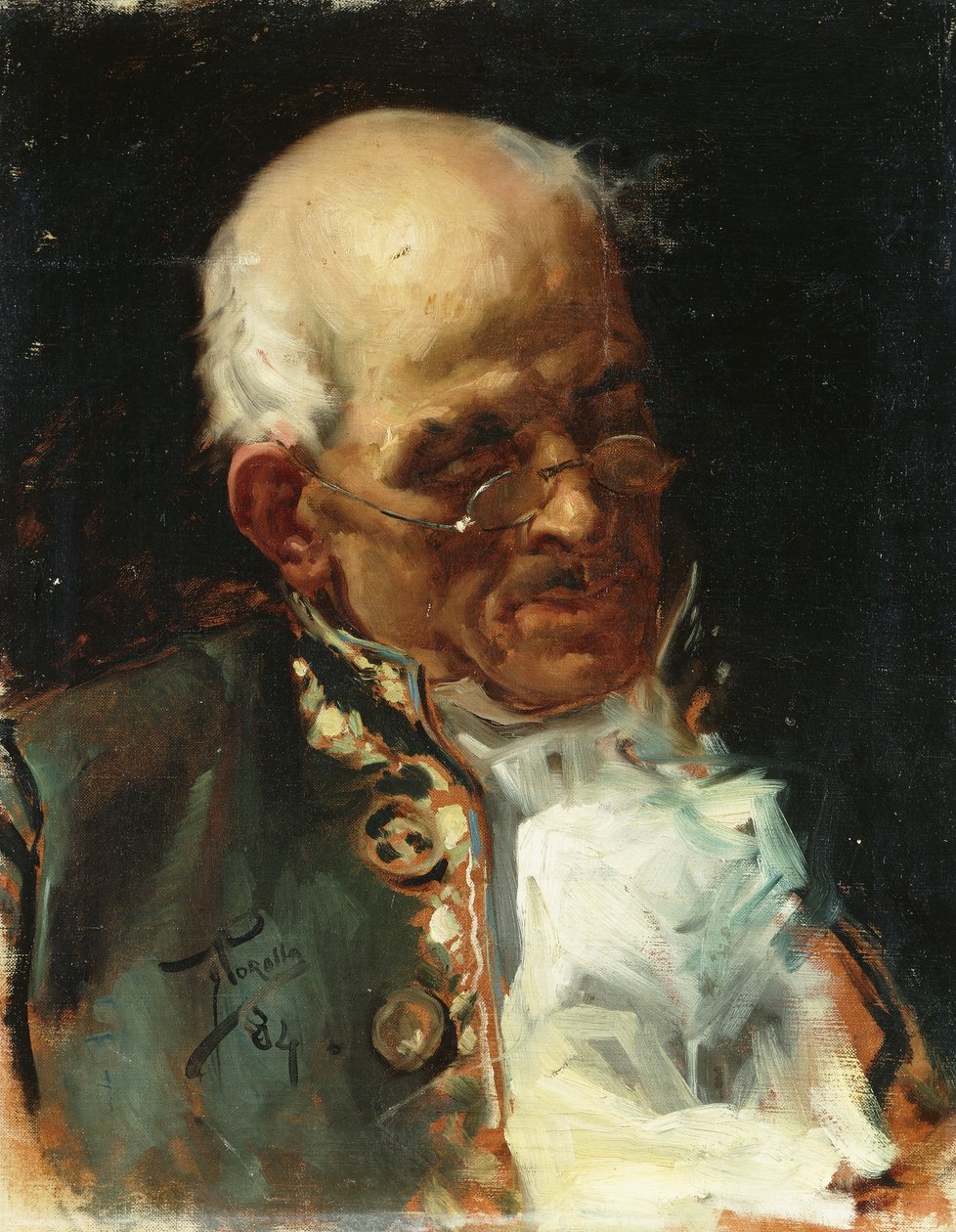 Porträtt av en gentleman; Porträtt av Caballero, 1884 av Joaquín Sorolla