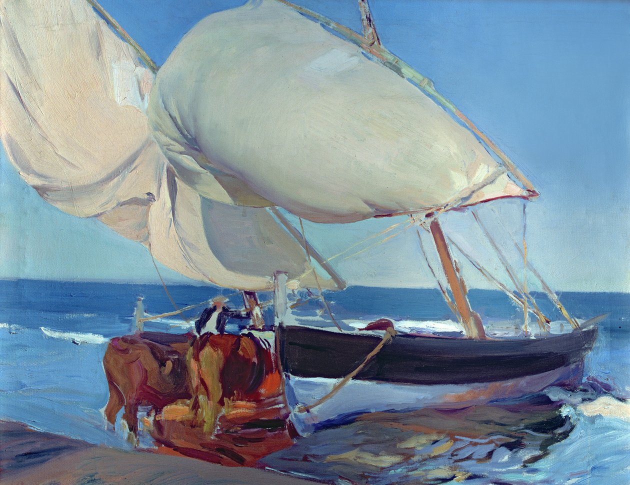 Segelbåtar av Joaquin Sorolla y Bastida