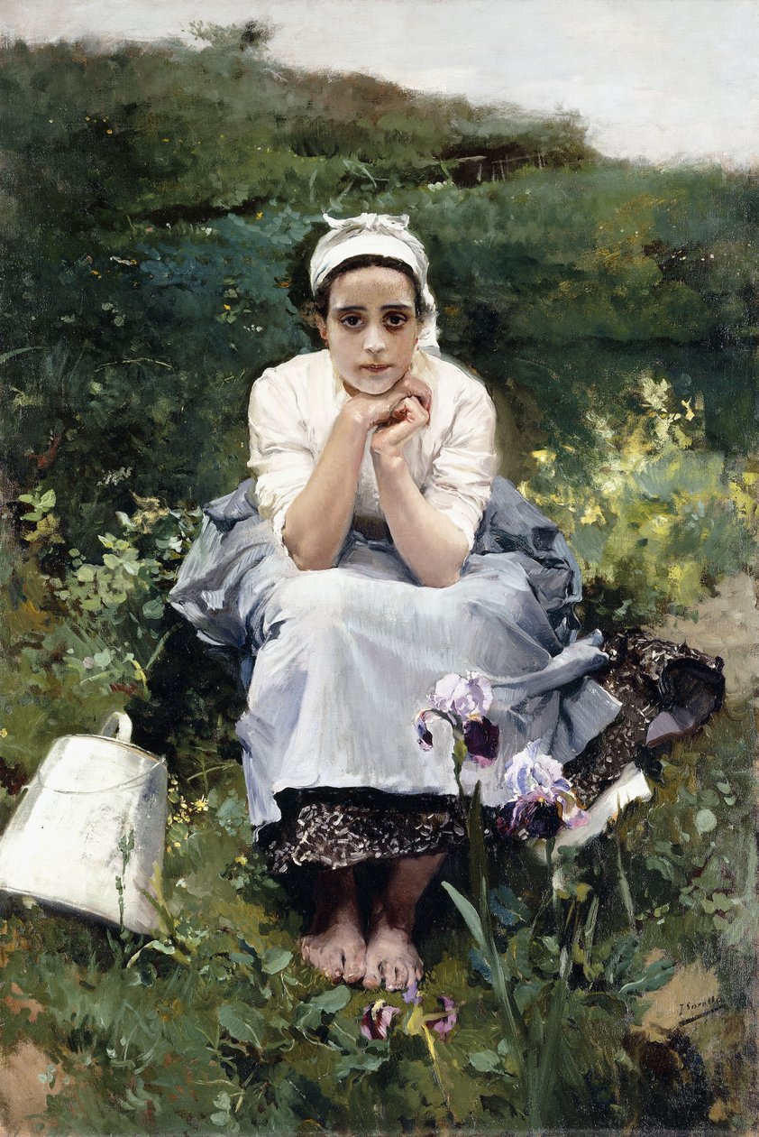 The Milkmaid, ca 1890 av Joaquín Sorolla