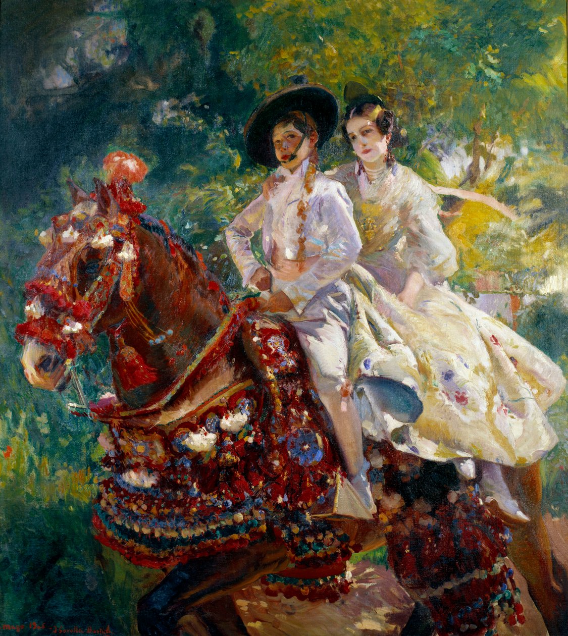 The Return of the Painting Feria av Joaquin Sorolla (1863-1923) (ec.esp.), 1900-talet. Madrid, Sorolla-museet av Joaquín Sorolla