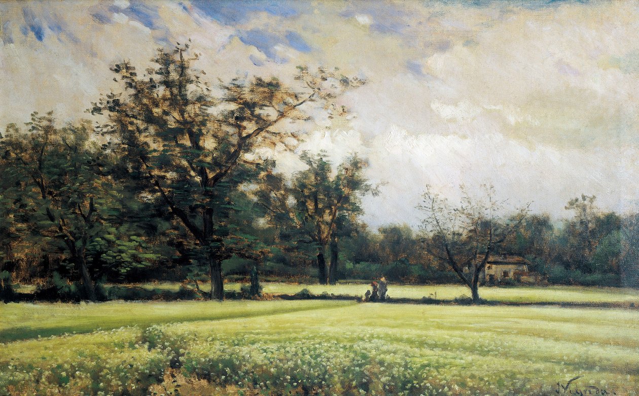 Bovete i blom. Målning av Joaquim Vayreda i Vila (1843-1894). Olja på duk, andra hälften av 1800-talet, spansk konst. Museet i Montserrat (Spanien). av Joaquin Vayreda