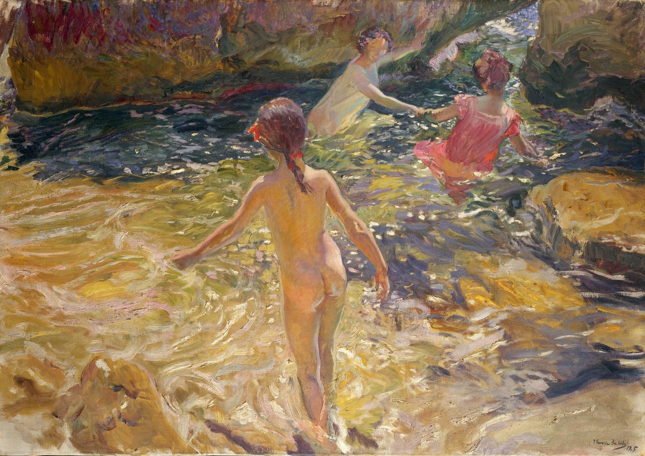 El baño, Jávea av Joaquín Sorolla