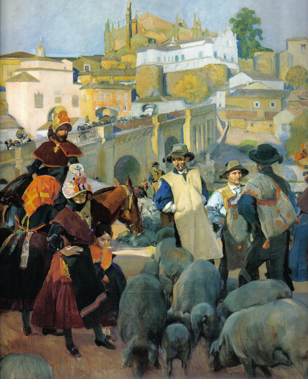 El mercado   av Joaquín Sorolla