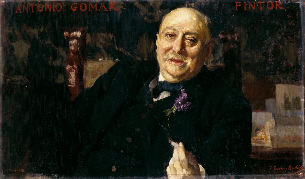 El pintor Antonio Gomar y Gomar av Joaquín Sorolla