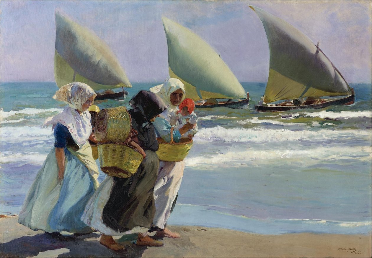 Las tres velas  av Joaquín Sorolla