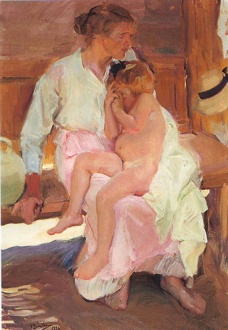 Madre e hija  av Joaquín Sorolla