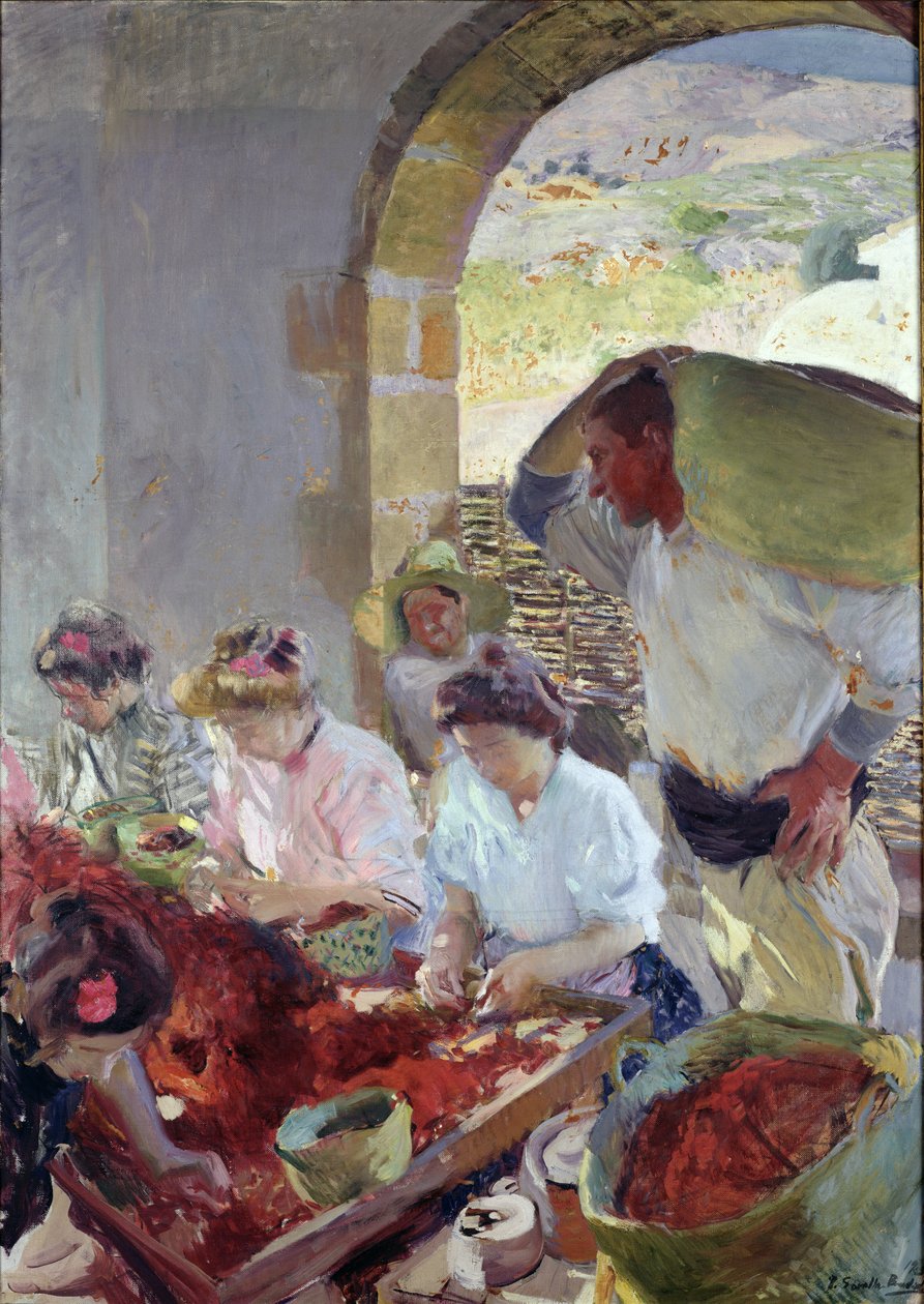 Förbereder de torra druvorna, 1890 av Joaquín Sorolla