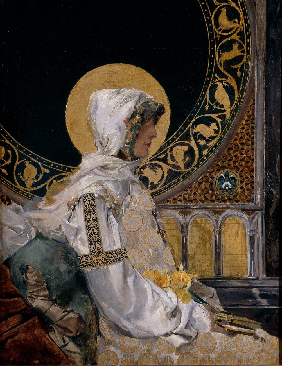 Santa en oración  av Joaquín Sorolla