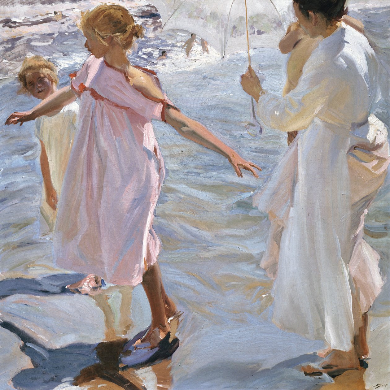 Time for a Bathe, Valencia av Joaquín Sorolla