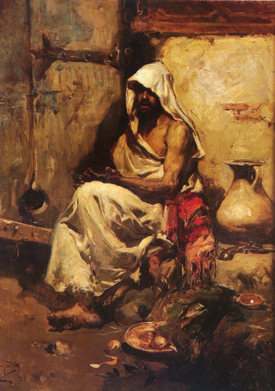 Un Arabe Examinando Una Pistola  av Joaquín Sorolla
