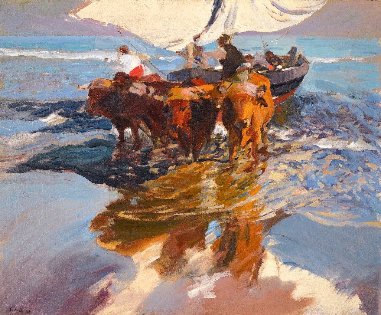 Vuelta de la Pesca, Playa de Valencia  av Joaquín Sorolla